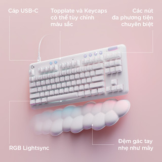 Bàn phím cơ gaming có dây Logitech G713 TKL - Switch GX, RGB LIGHTSYNC Kèm kê tay