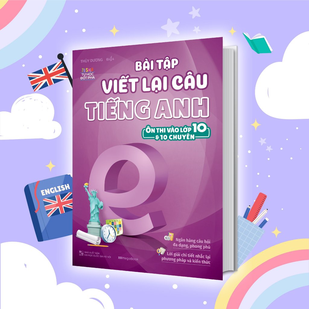 Ảnh Sách Bài tập viết lại câu tiếng Anh (Ôn thi vào 10 và 10 chuyên) 1