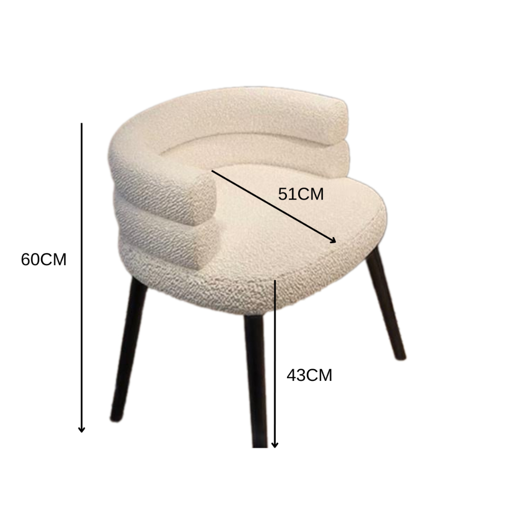 Ghế bàn trang điểm lông cừu xinh xắn , ghế decor phòng ngủ phòng Khách chất liệu nhung cừu mềm mịn êm ái