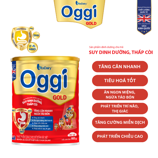 Ảnh Sữa bột Oggi Gold Suy Dinh Dưỡng 900g giúp bé tăng cân, ngừa táo bón - VitaDairy 1