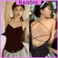 Áo Hai Dây Nữ RANSHI Có Mút Ngực Dây Đan Sau Lưng Ôm Sát Body Sexy Chất Thun Tăm Lạnh - RA232
