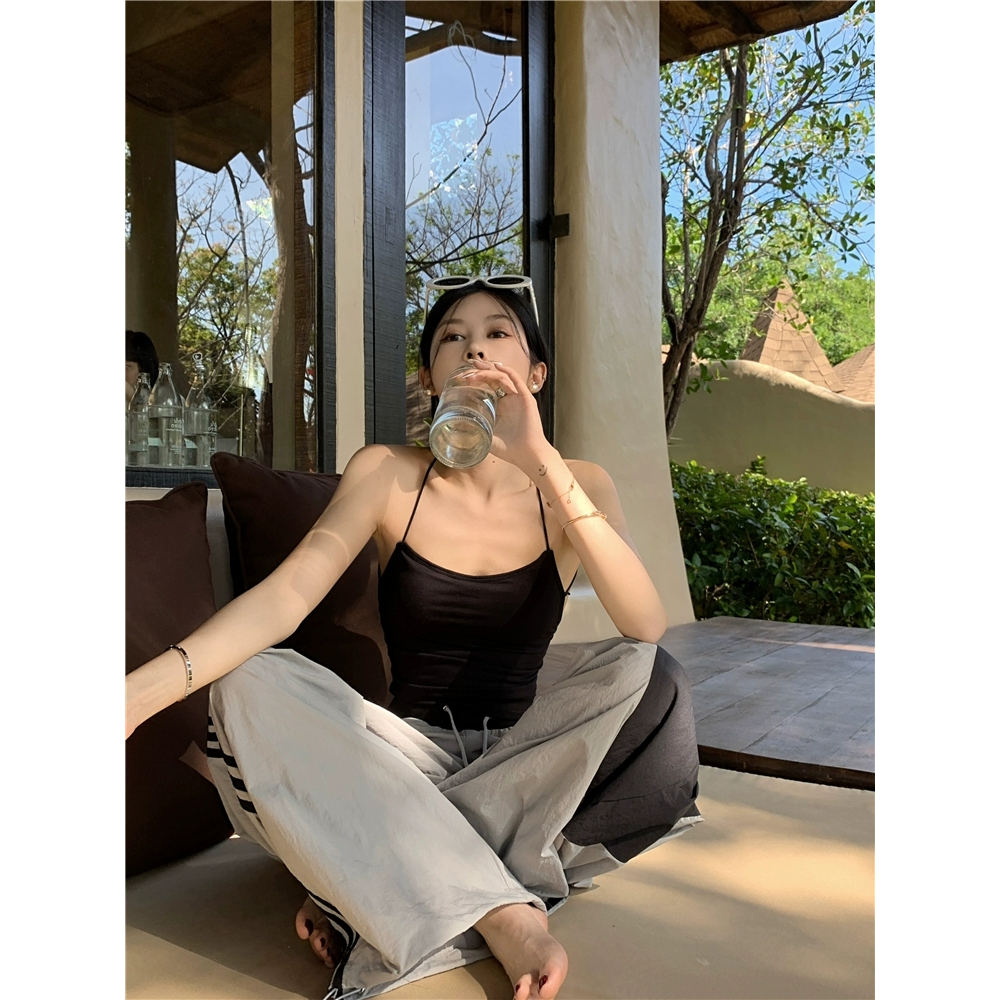 [CÓ SIZE] Áo Hai Dây Nữ RANSHI Có Mút Ngực Dây Đan Sau Lưng Ôm Sát Body Sexy Chất Thun Tăm Lạnh - RA232