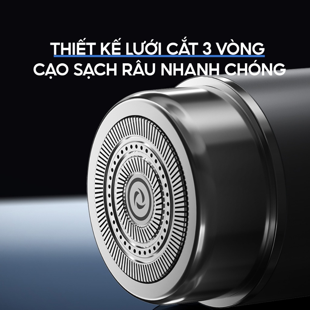 Ảnh Máy cạo râu mini Enchen Z3 lưỡi dao 3 vòng tự mài, chống kẹt râu, pin dùng đến 3 tháng - BH 6 tháng 3
