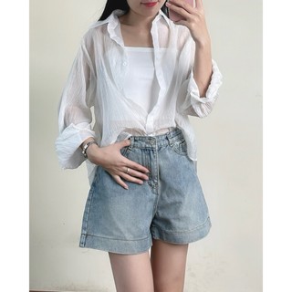 Áo sơ mi voan tơ mỏng mát nhiều màu kèm áo 2s - 247store - SMvoanto1311_P5K10