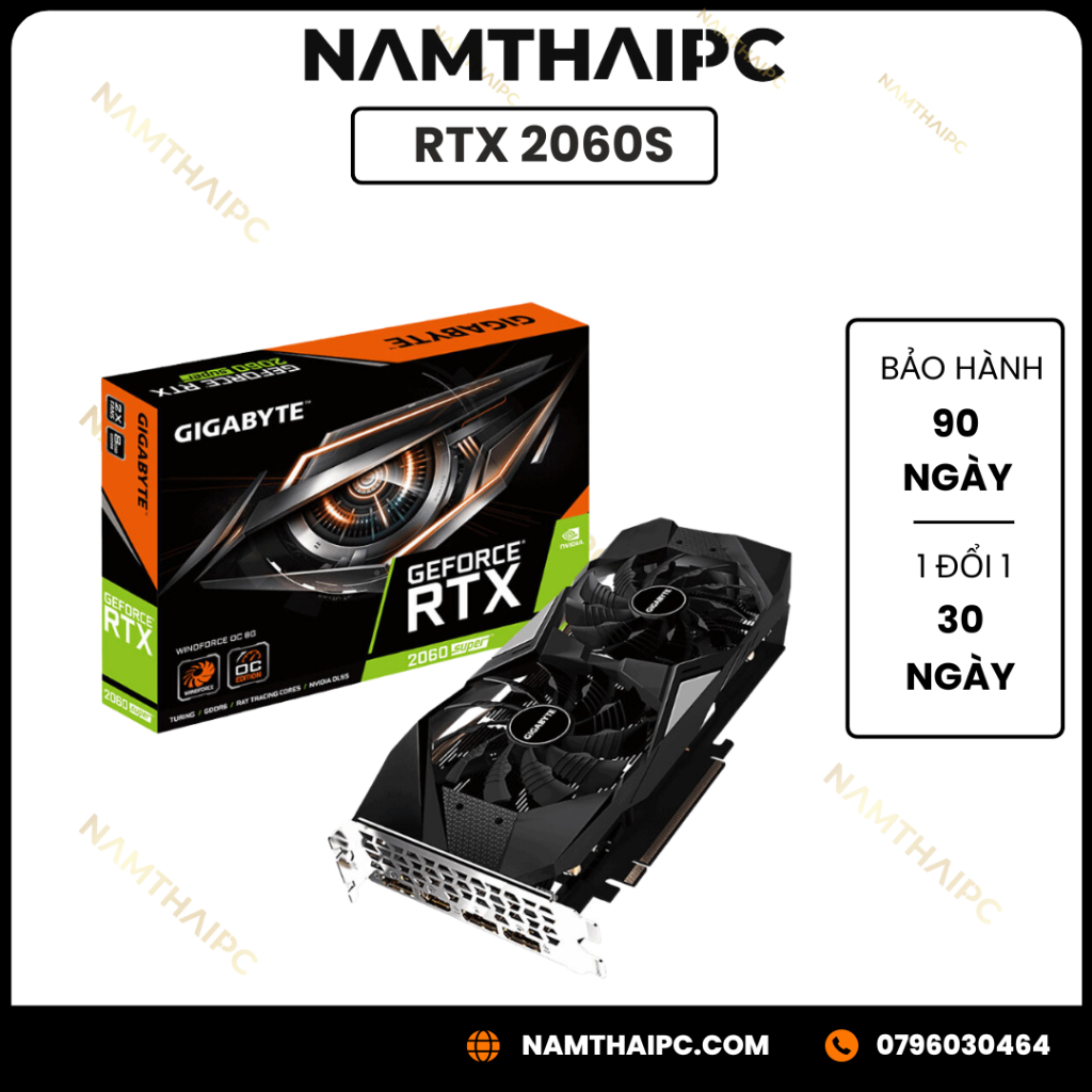 VGA GIGABYTE GeForce RTX 2060 SUPER WINDFORCE OC 8G (GV-N206SWF2OC-8GD ...