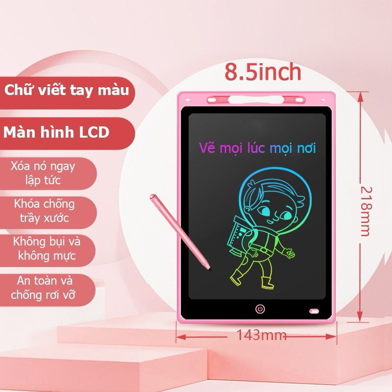 Bảng viết thông minh LCD tự xóa 16inch, 12inch, 10inch, 8,5 inch cho bé tập vẽ, viết