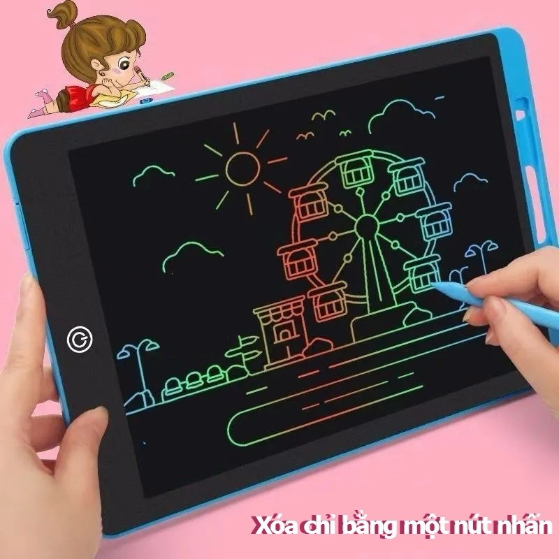 Bảng viết thông minh LCD tự xóa 16inch, 12inch, 10inch, 8,5 inch cho bé tập vẽ, viết