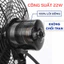 Quạt Tích Điện 8inch Boshun 180°, 2 Tốc Độ - Dùng Liên Tục 10 Tiếng Chân Pin Phổ Thông 4Cm