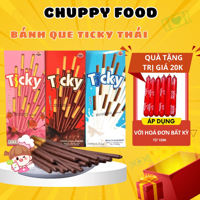 Bánh Que Ticky Thái Lan 🎁CHUPPY FOOD🎁 Bánh Que Ticky Socola Sữa Thái ...