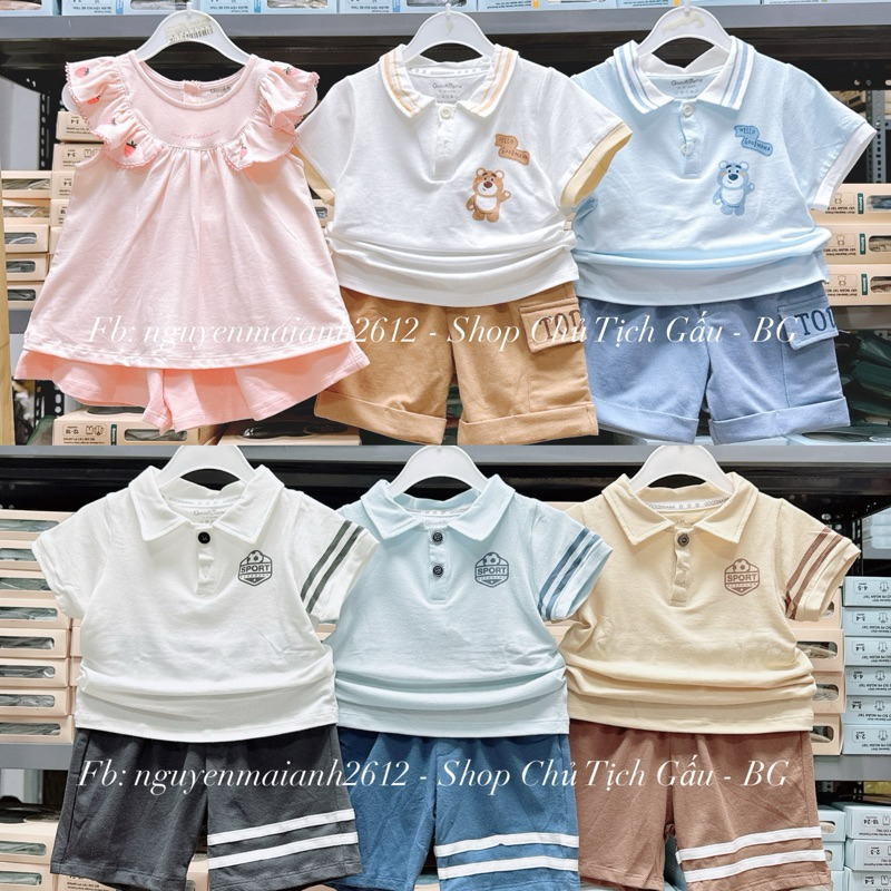 GOODMAMA - Bộ quần áo polo cho bé size từ 6 tháng đến 36 tháng | Shopee ...