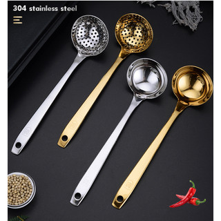 INOX 304-Muôi,Vá 27cm Múc Canh Lẩu Dùng Cho Nhà Hàng Quán Ăn Thìa Canh Inox Vàng, Bạc.Hàng Nhập