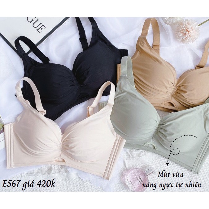 Áo ngực mút dày, ôm sát ngực, êm địu cho da E567, Đồ lót 12h
