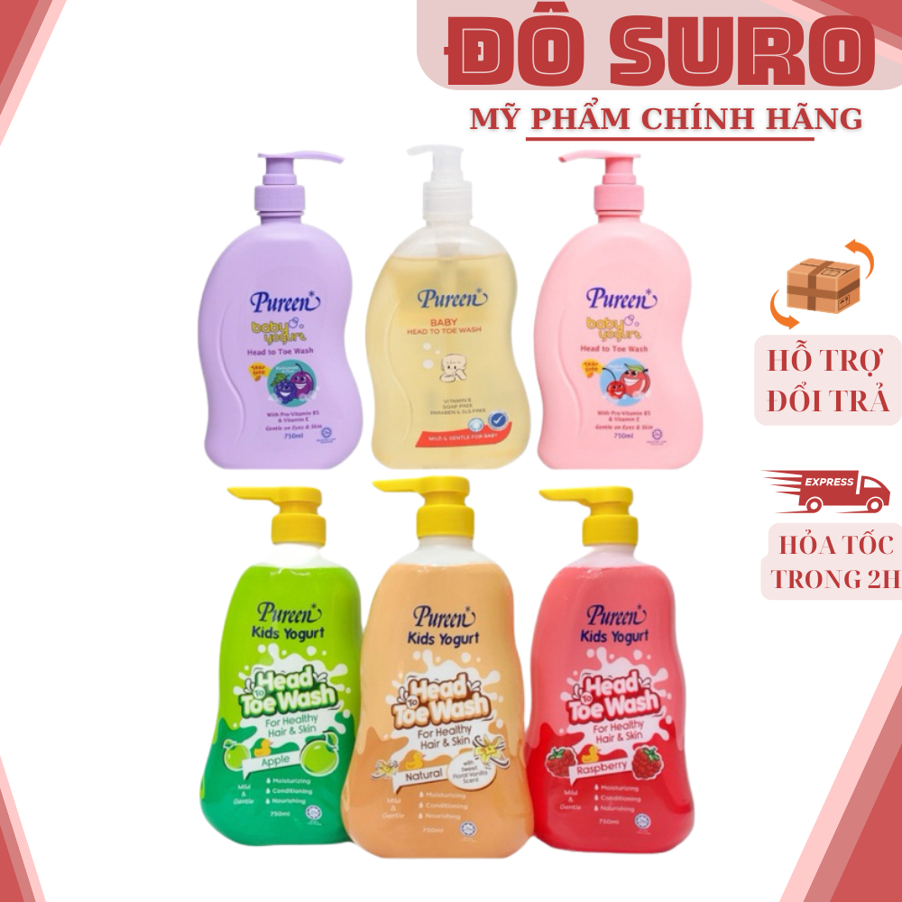 Sữa Tắm Gội Toàn Thân Pureen Cho Bé 2 IN 1 C 750ml
