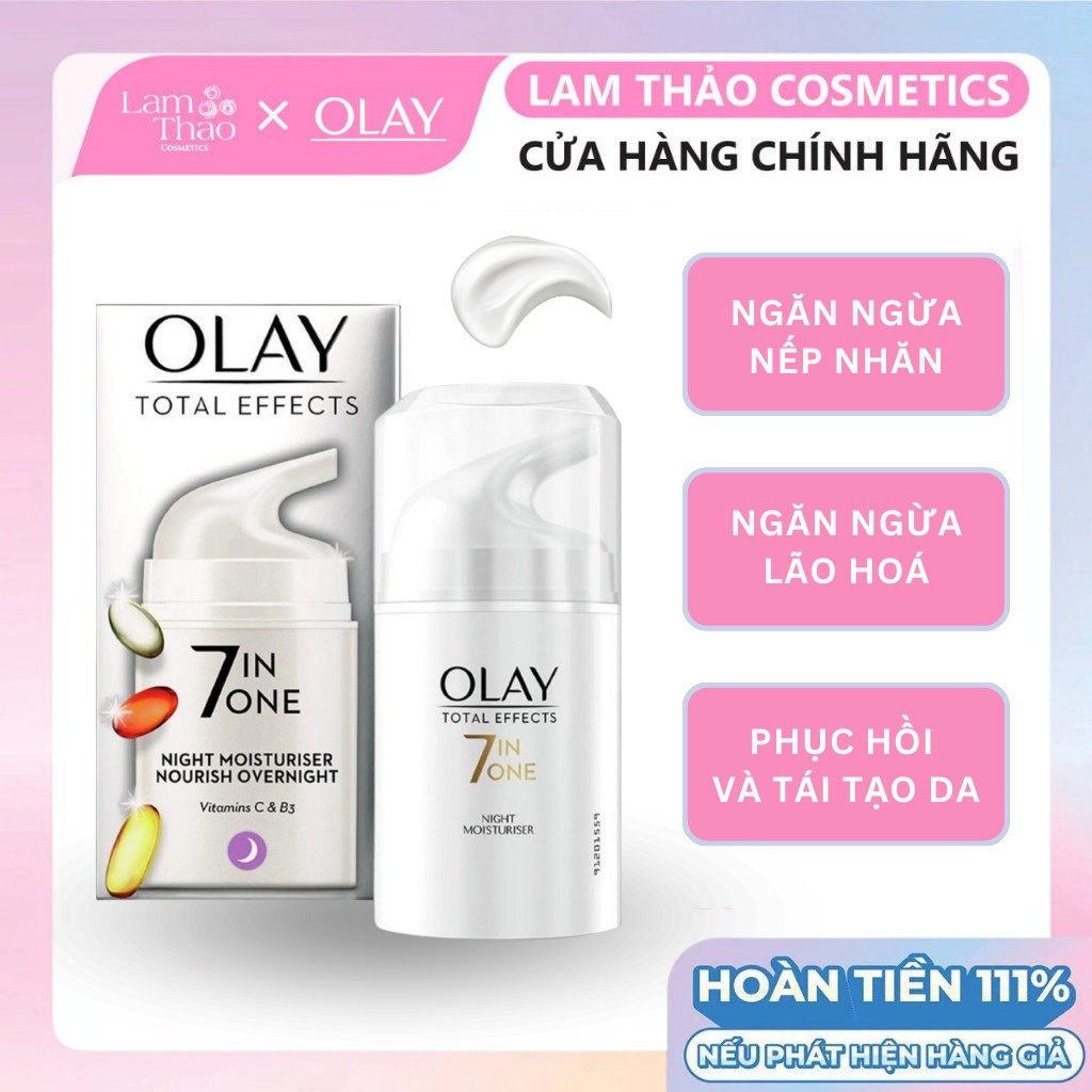 Kem Dưỡng Olay Total Effects 7 In 1 Ngày Và Đêm 50ml Chống Lão Hóa Sáng Da Chống Lão Hóa