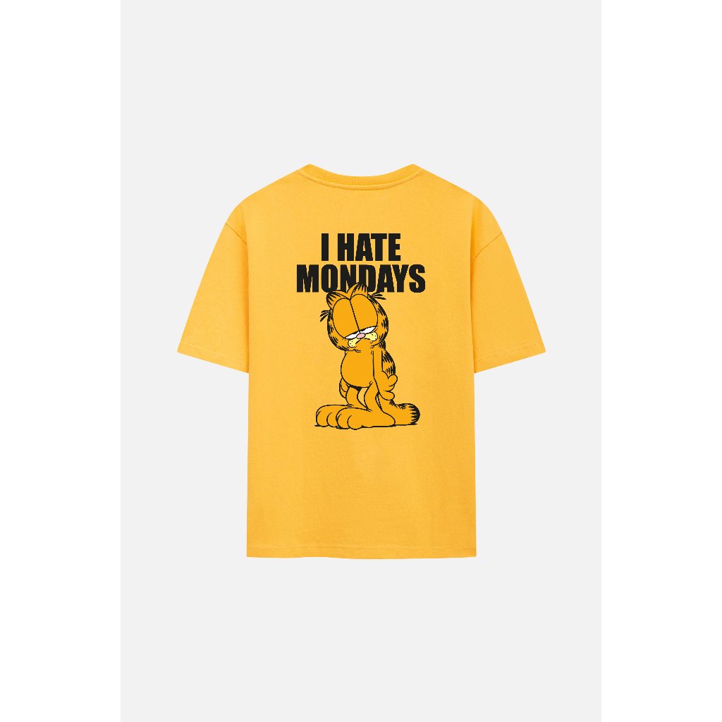 Ảnh Áo Thun BOO Unisex Oversized In Hình Mèo Garfield I Hate Mondays 4