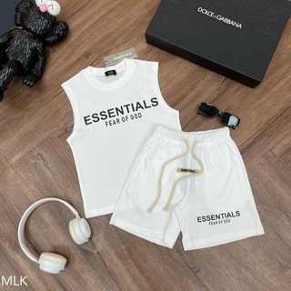 Nắng như thế này thì diện set tanktop Essen, sét bộ bé trai 2 màu trắng đen sát nách