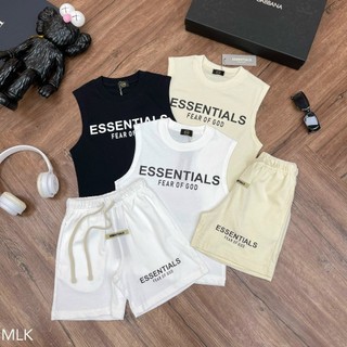 Nắng như thế này thì diện set tanktop Essen, sét bộ bé trai 2 màu trắng đen sát nách