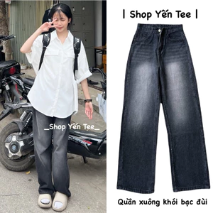 Quần ống rộng nữ màu khói bạc đùi Yến Tee cá tính , mặc đi học che khuyết điểm #0650 #3758