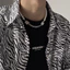 Vòng cổ, dây chuyền ngọc trai nhân tạo kiểu dáng hiphop cá tính unisex cho nam và nữ BEAR18 - D29