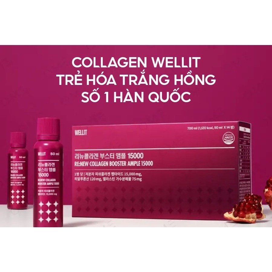 Collagen Wellit Booster Ample Nước uống Trẻ Hóa Da Hàn Quốc 15000 ...