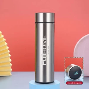 Bình giữ nhiệt Fujihome 3 lớp cao cấp 550ml inox 304, màn hình led hiển thị nhiệt độ