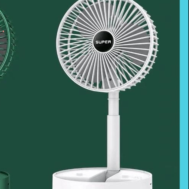 Gió Dung Lượng Pin 1200mAh Xoay 360 Độ Cổng Sạc USB Tiện DụngQuạt Mini Tích Điện Để Bàn Super Fan Gấp Gọn 3 Tốc Độ