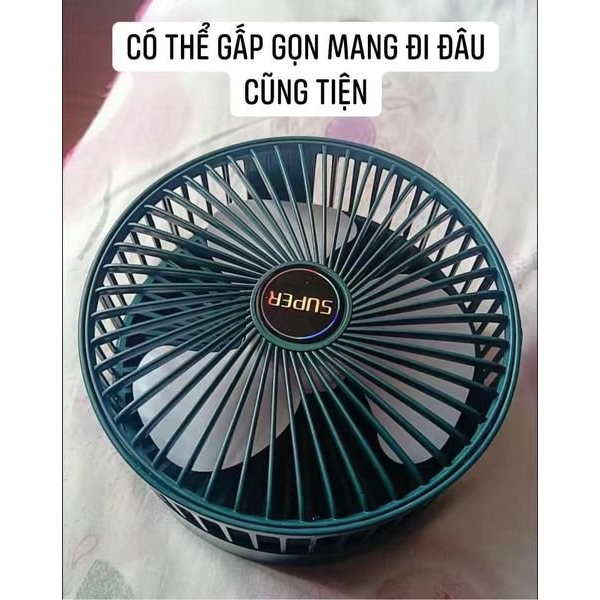 Quạt tích điện,quạt tích điện mini, quạt tích điện gấp gọn cao cấp super