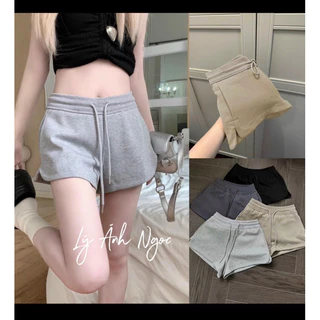 [ Combo 2quan ] Quần short nữ kiểu dáng thể thao, cạp chun co dãn, chất vải dày dặn mịn đẹp