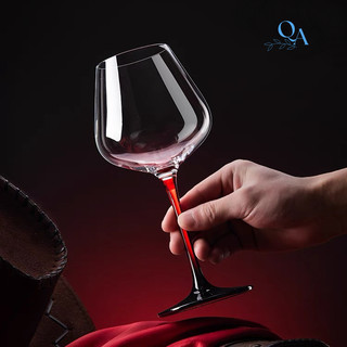 Ly Vang Thuỷ Tinh Pha Lê Cao Cấp|Ly Vang Sâm Panh | Ly Vang Chân Đỏ 450ml|Ly Uống Vang Đỏ Wine Glass