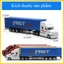 Đồ chơi xe đầu kéo container chở cont 40feed bằng hợp kim có nhạc và đèn, chạy cót, tỷ lệ 1:48 mở được lắp container