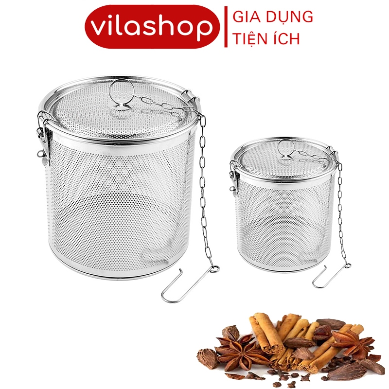 Giỏ Lưới Inox Đựng Gia Vị Vilahome, Giỏ Lọc Gia Vị Cao Cấp Nhúng Nồi ...
