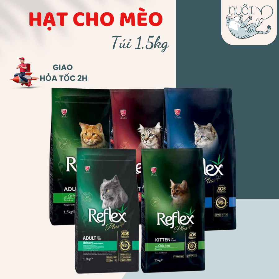 [Hỏa tốc] Thức ăn Hạt Reflex Plus cho mèo con và lớn cao cấp - Thổ Nhĩ ...