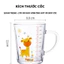 CỐC CHIA VẠCH THUỶ TINH - Cốc Pha Sữa Cho Bé Có Ống Hút Dùng Cho Bé Tập Uống 350ml