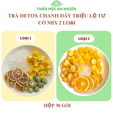 Trà detox chanh leo TMAN ( Hộp 30 Gói) detox trắng da, thanh nhiệt