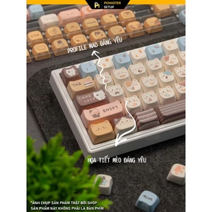 Keycap Haiyan Meow profile MAO chất liệu nhựa pbt họa tiết in dyesub không mờ [ CÓ MÃ VIDEO ]
