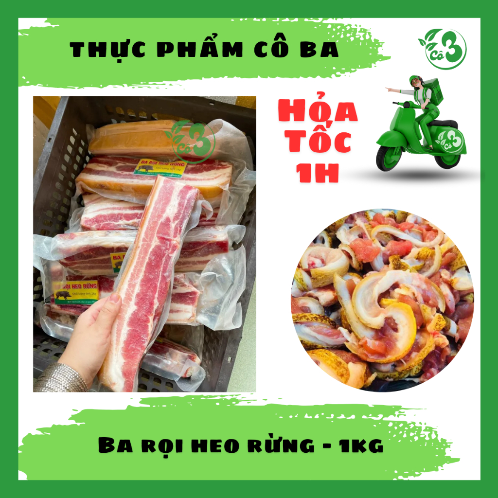 [ Hỏa Tốc 1H ] Ba Rọi Heo Rừng Cây 1KG Nướng - Xào Thơm Ngon | Shopee ...