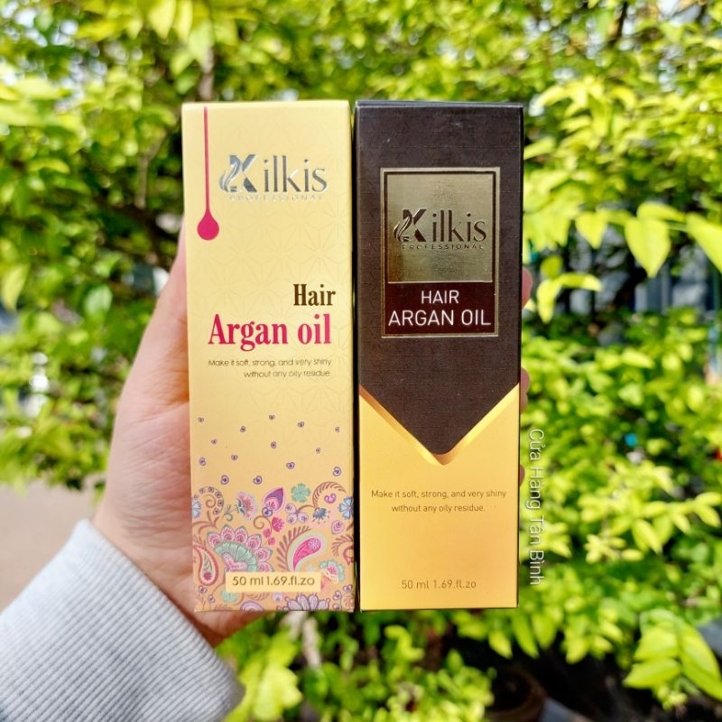 Tinh dầu dưỡng tóc KillKis Argan Oil Dạng chai 50ml với 2 dòng