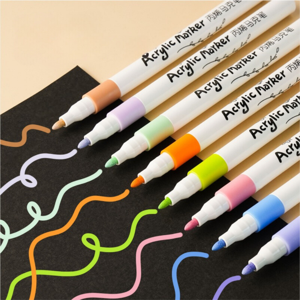 Tặng nhiều quà Bút Màu Acrylic Marker No.9131 Hộp 120 Màu Cao Cấp Vẽ Lên Nhiều Chất Liệu Màu Sắc Tươi Sáng