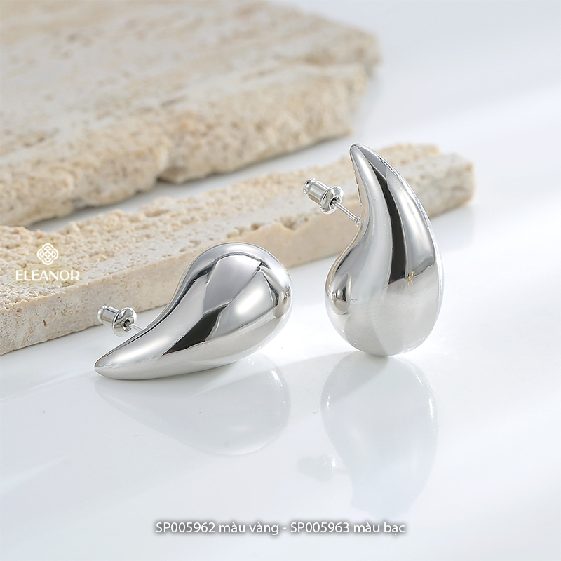 Bông tai nữ chuôi bạc 925 Eleanor Accessories hình giọt nước phụ kiện trang sức khuyên tai 5962