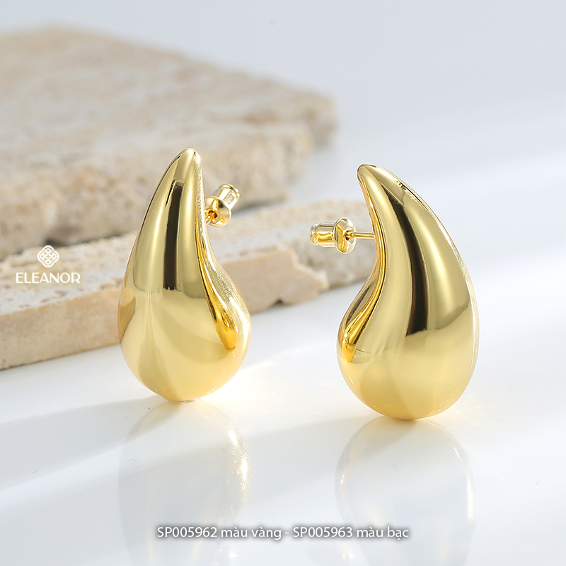 Bông tai nữ chuôi bạc 925 Eleanor Accessories hình giọt nước phụ kiện trang sức khuyên tai 5962