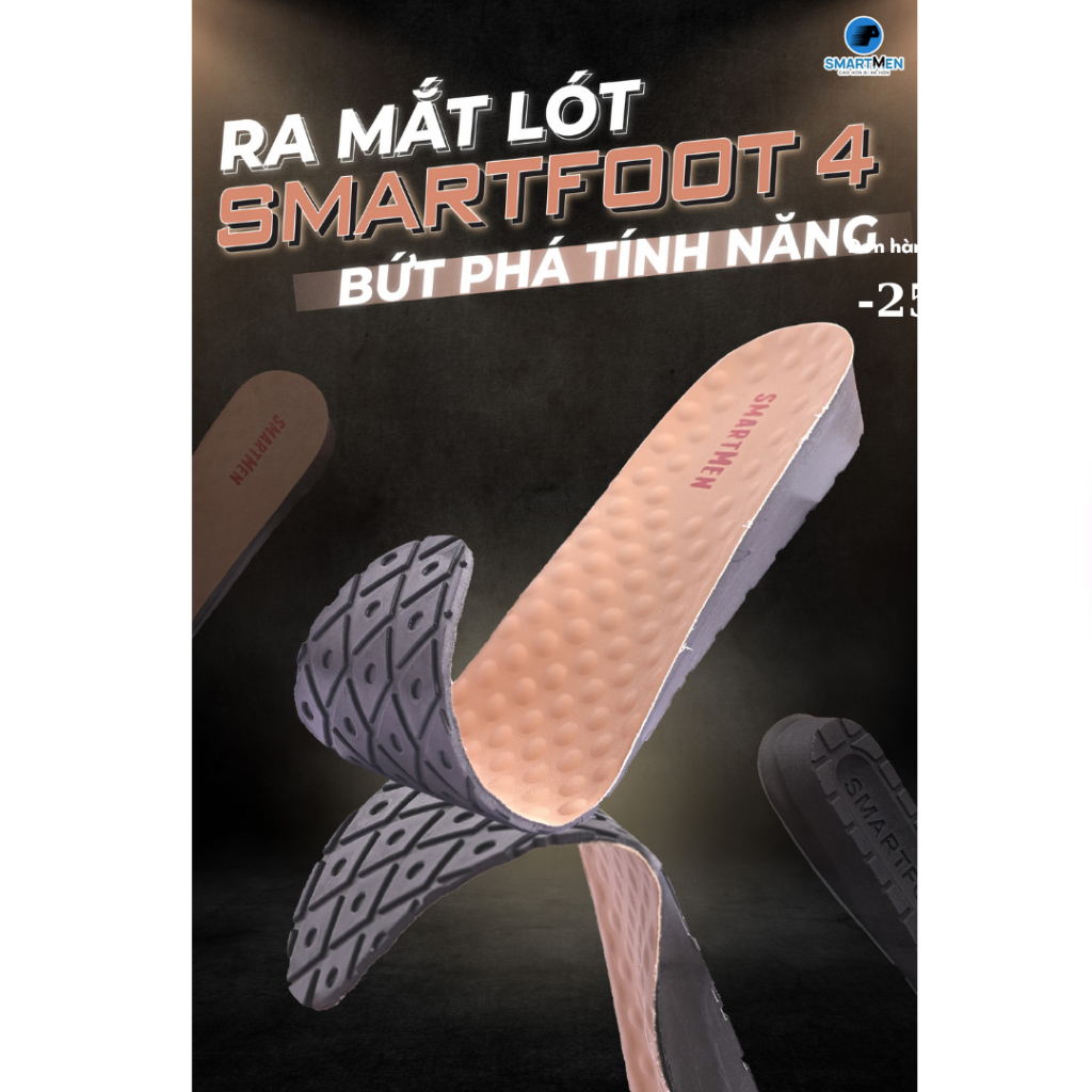 Ảnh Lót giày SMARTMEN SMARTFOOT Thế hệ 4 Hỗ trợ tăng chiều cao (1 đôi) 3