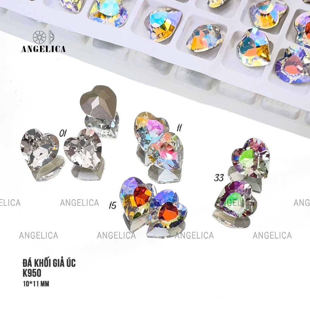 Đá Khối Giả Úc Cao Cấp Siêu Sáng Túi 2 viên Trang Trí Nail Angelica
