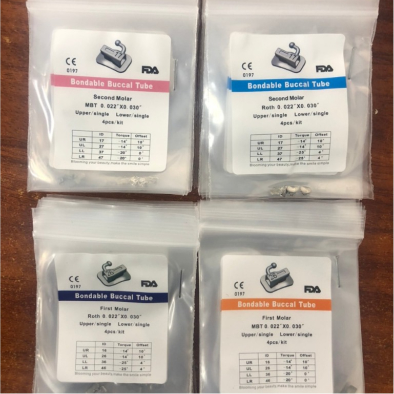 Mắc cài kim loại răng số 6, 7 hệ Roth vật liệu chỉnh nha chuyên dụng ...