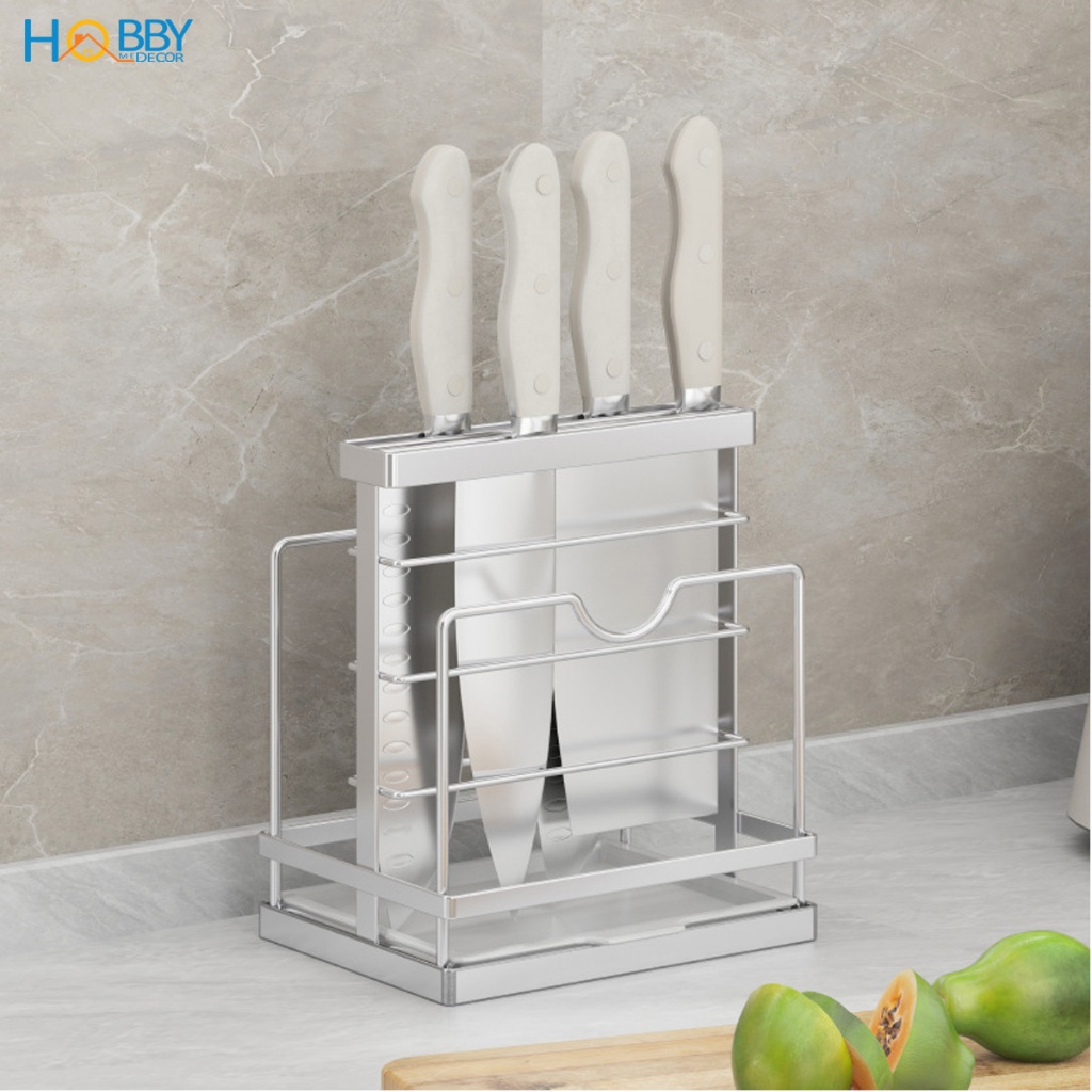 Kệ để nắp vung thớt dao đa năng inox 304 Hobby home decor TT11