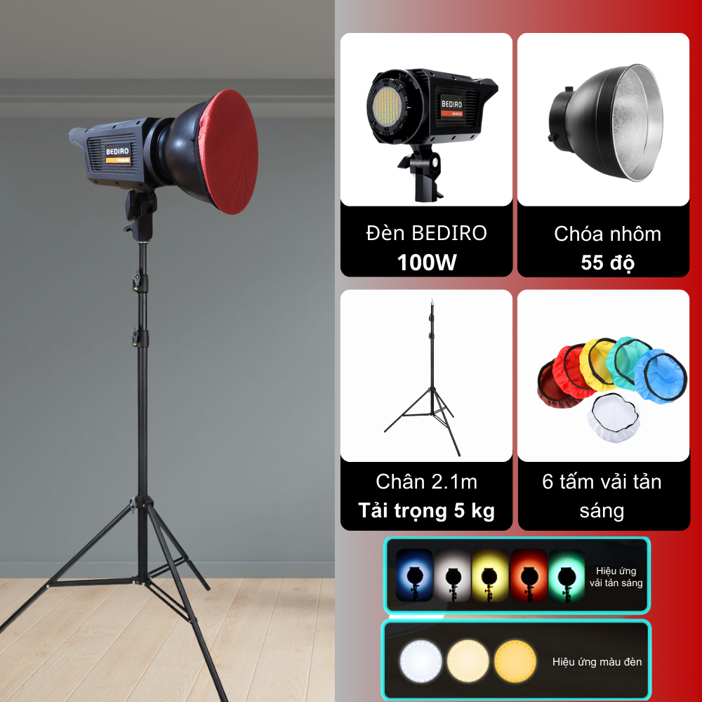 Bộ đèn Bediro livestream, quay video - chụp ảnh sản phẩm | Shopee Việt Nam