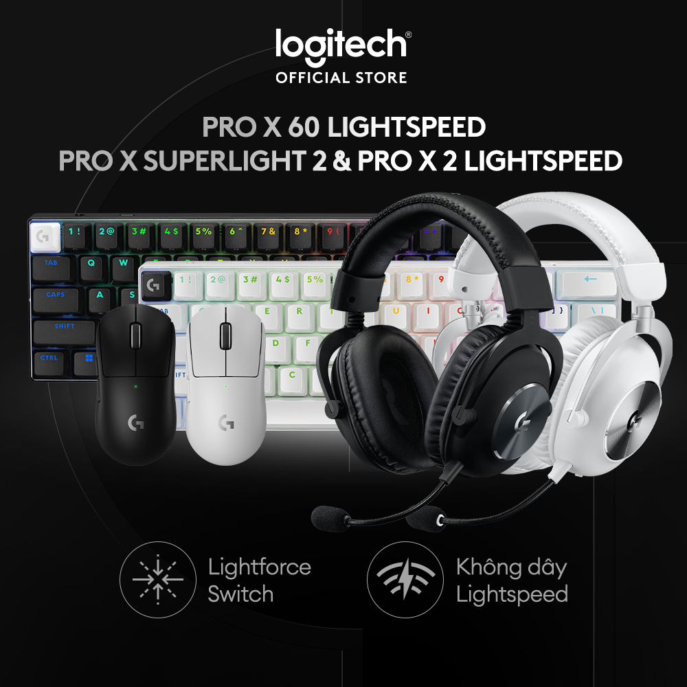 Combo Logitech G PRO Gaming Bàn phím Logitech G Pro X 60, Tai nghe G ...