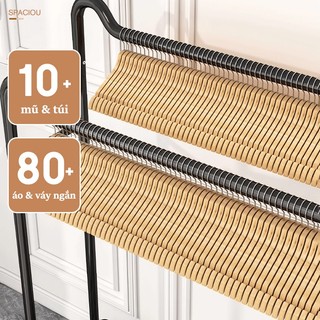 GSlife 100/130cm Kệ Treo Quần Ao-Kệ Đa Năng Có Bánh Xe Xoay 360 Độ Và Đựng Đồ Tiện Lợi