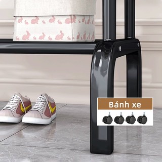 GSlife 100/130cm Kệ Treo Quần Ao-Kệ Đa Năng Có Bánh Xe Xoay 360 Độ Và Đựng Đồ Tiện Lợi