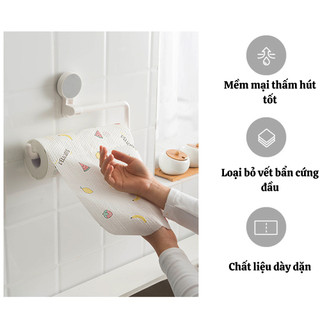 Cuộn 100-200 Khăn Giấy Vải Lau Đa Năng, Lau Bếp, Lau Chén Bát, Có Thể Tái Sử Dụng, Siêu Thấm Hút.