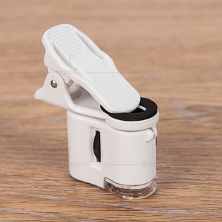 Kính Hiển Vi Bỏ Túi Mini 60X , Kính Lúp soi trang sức có đèn LED UV có kẹp điện thoại
